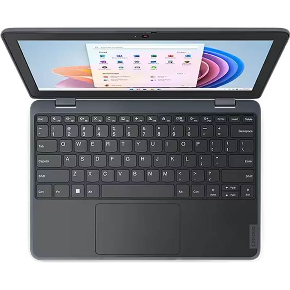 Lenovo 100w Notebook Computer - 11.6" Display - Intel N100 Quad-core - 4GB RAM - 128GB SSD - Windows 11 Pro - Slate Gray - 82VK0005US