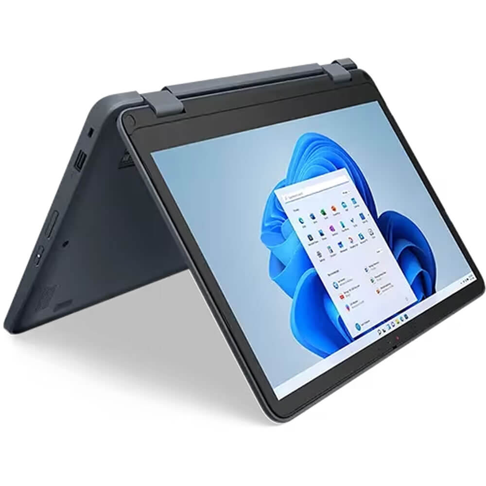 Lenovo 300w Notebook Computer Yoga Gen4 - 11.6" Touchscreen Convertible Display - HD - Intel N100 Quad-core - 4 GB - 128 GB SSD - Windows 11 Pro - Slate Gray - 82VM000FUS