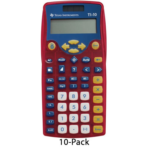 Texas Instruments TI-10 Scientific Calculator Classroom 10-Pack