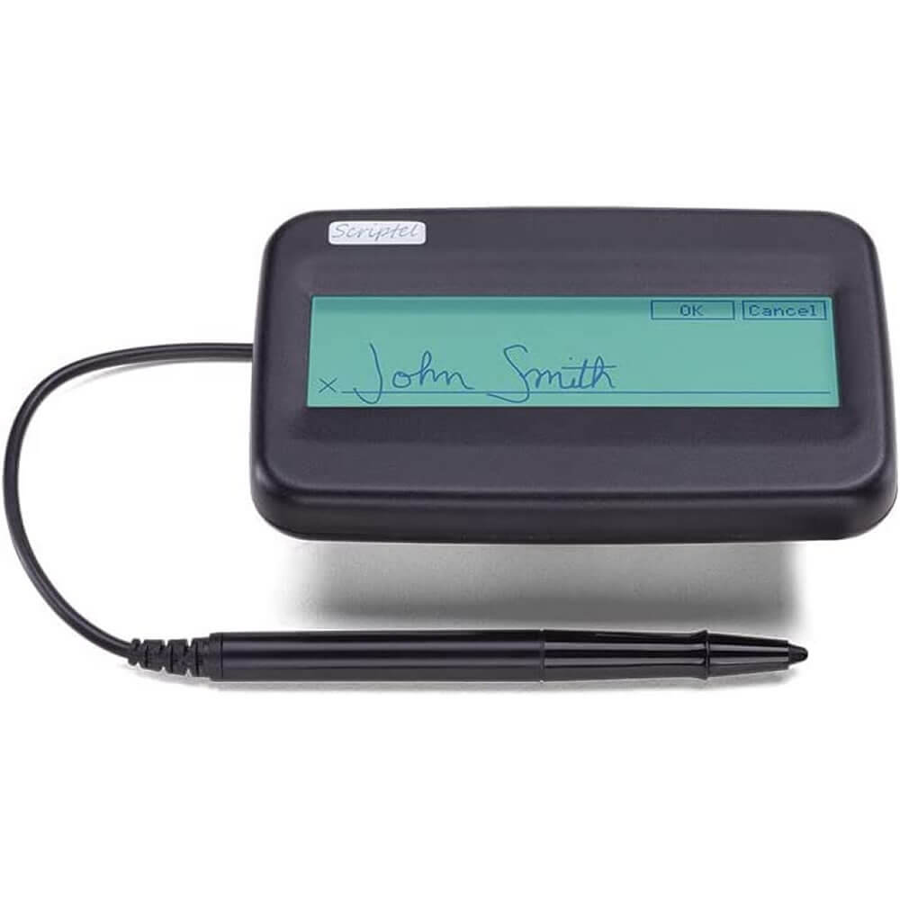 Scriptel ST1550 ProScript Compact LCD Signature Capture Pad 6-Ft Cord & Protective Case
