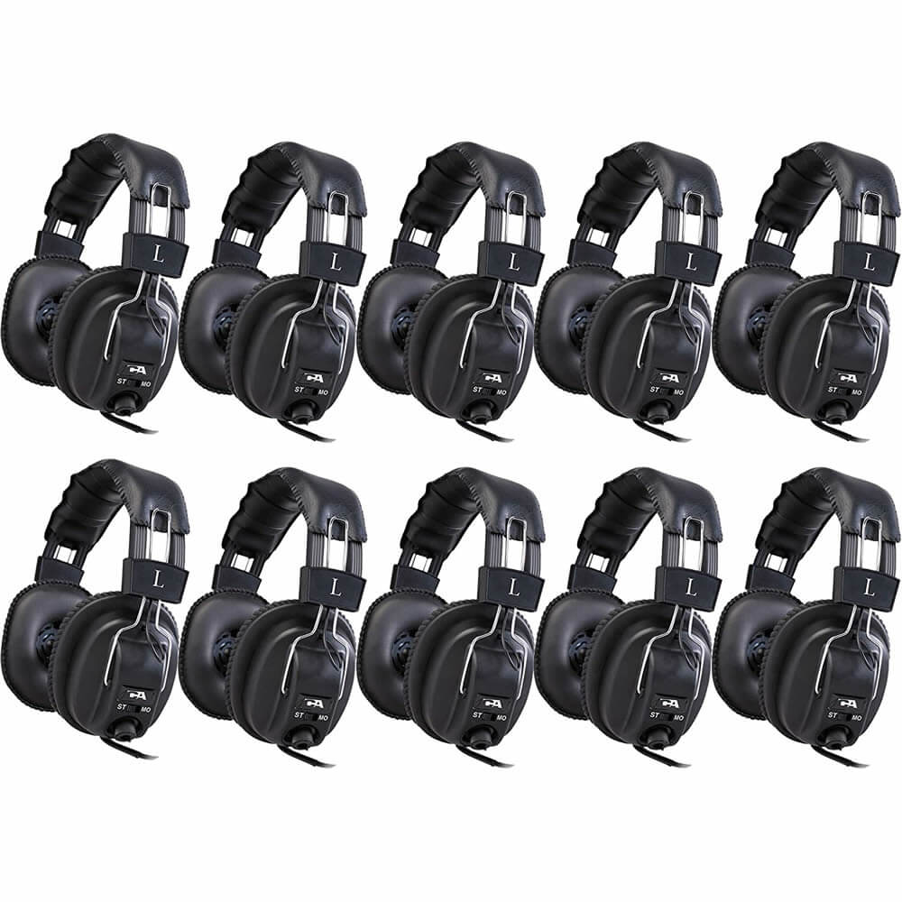 Cyber Acoustics ACM-500RB Classroom Learning Headphones 10-Pack