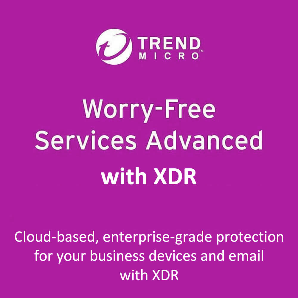 Trend Micro Worry Free Security Services Advanced with XDR 1-Year Subscription