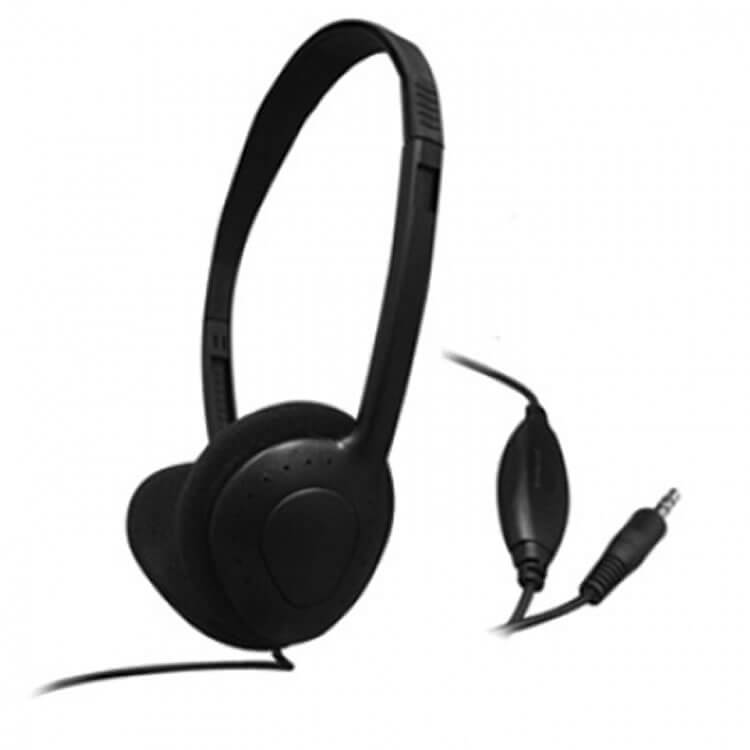 Avid AE-711VC BLACK On-Ear Headphones with Volume Control (10-Pack)