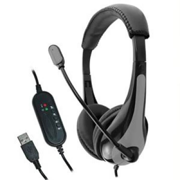 Avid AE-39 Black On-Ear Headphones with USB Plug (10-Pack)
