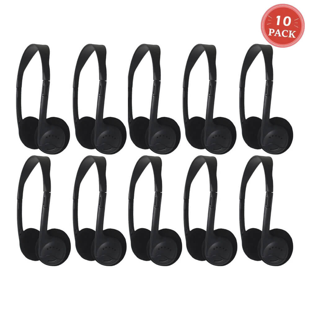 Avid AE-711 On-Ear Headphones Black (10-Pack)