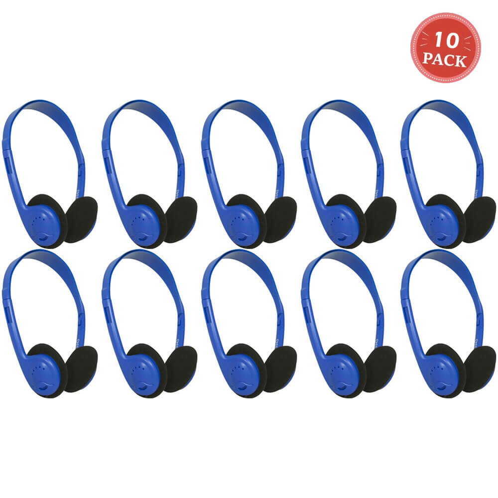 Avid AE-711 On-Ear headphones Blue (10-Pack)