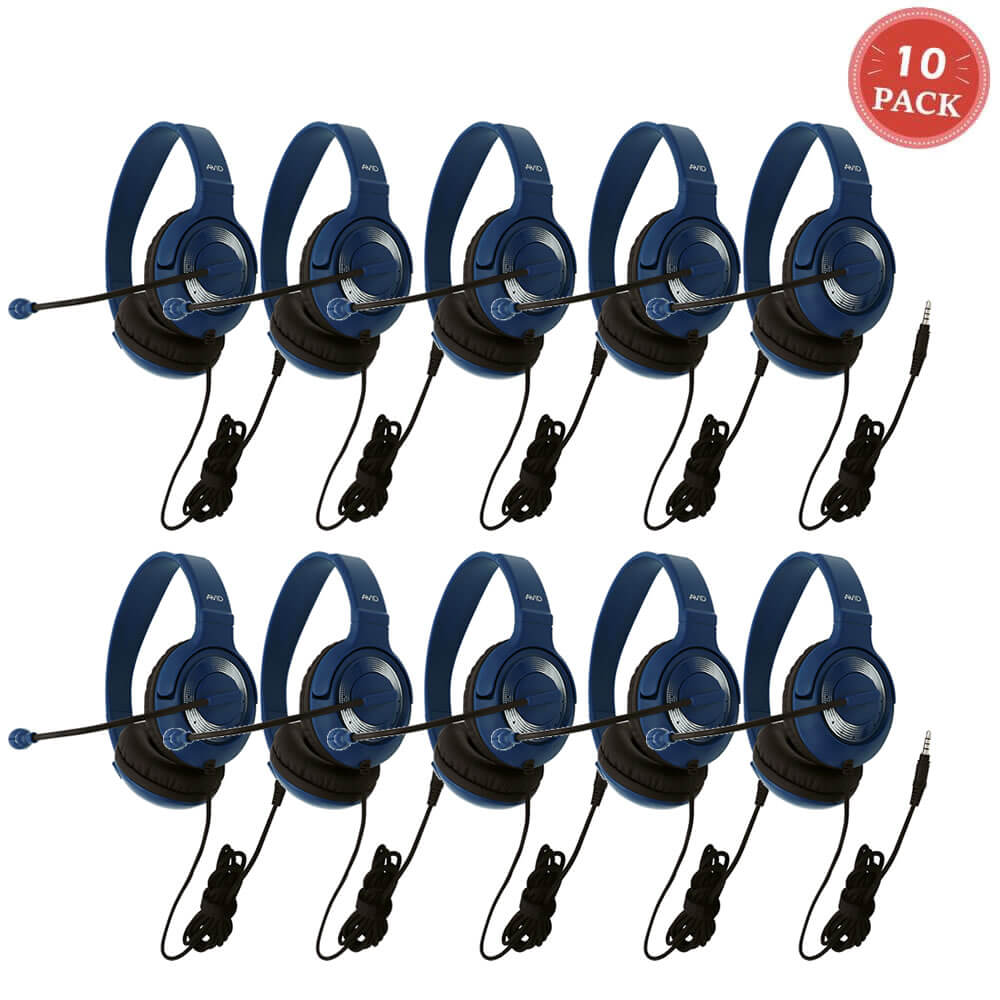 Avid AE-55 Headphone with Microphone and TRRS Plug Blue/Silver (10-Pack)