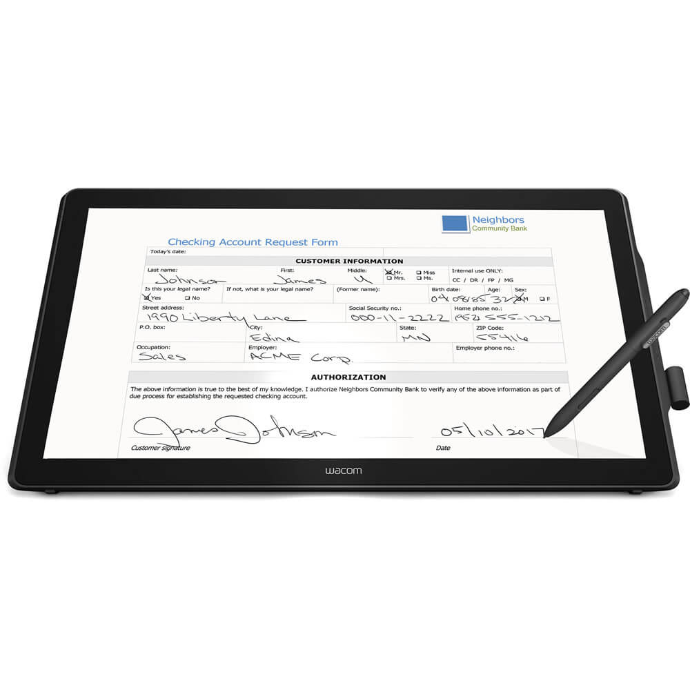 Wacom DTK2451 Interactive Pen Signature Tablet
