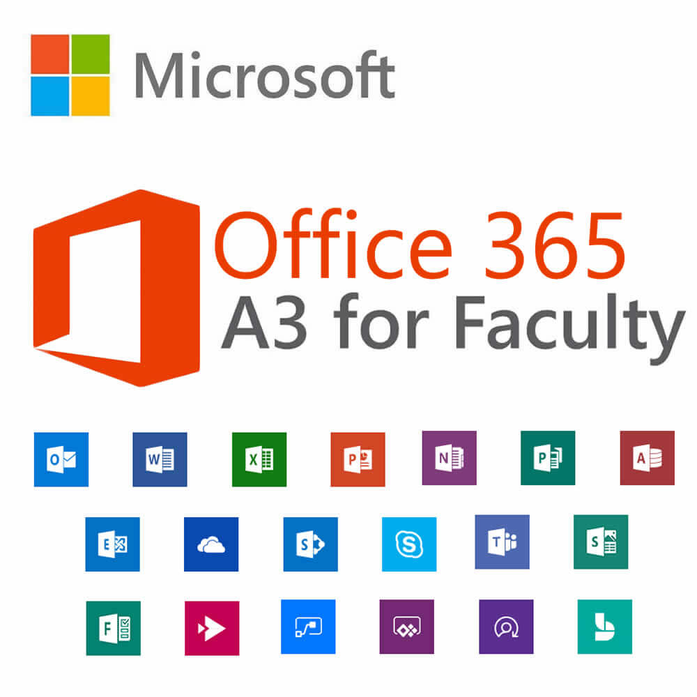Microsoft Office 365 A3 for Faculty Annual Subscription (School License)