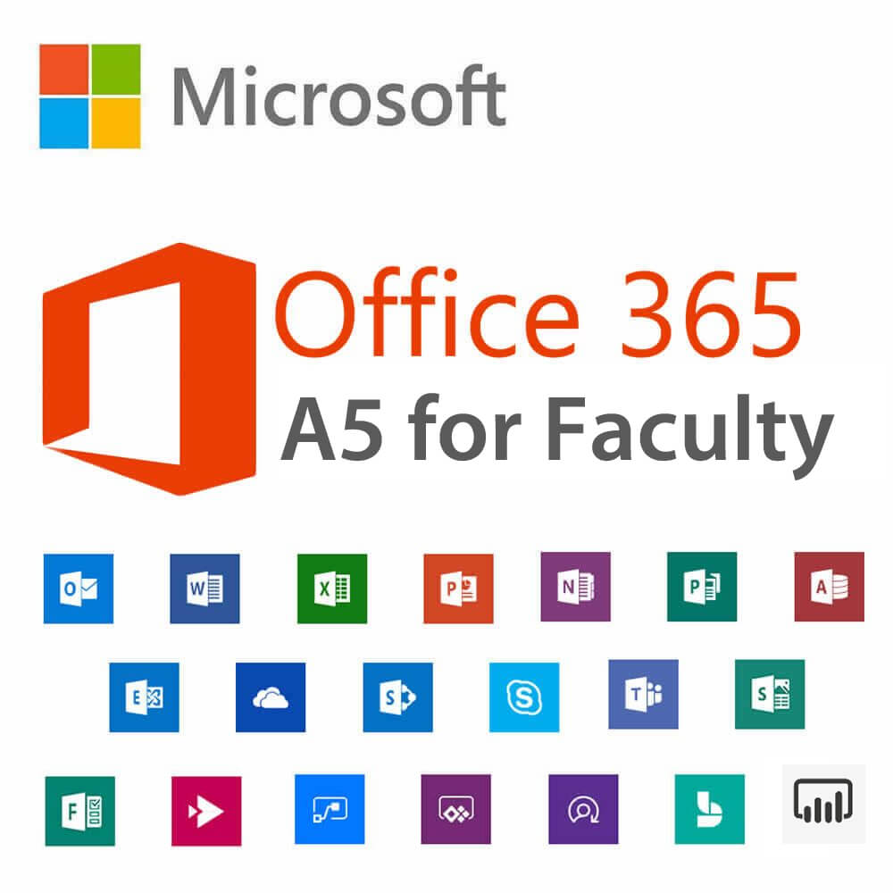 Microsoft Office 365 A5 for Faculty Annual Subscription (School License)