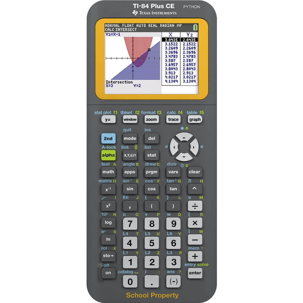 Texas Instruments TI-84 Plus CE Graphing Calculator Python Edition Black School Pack 10-Pack