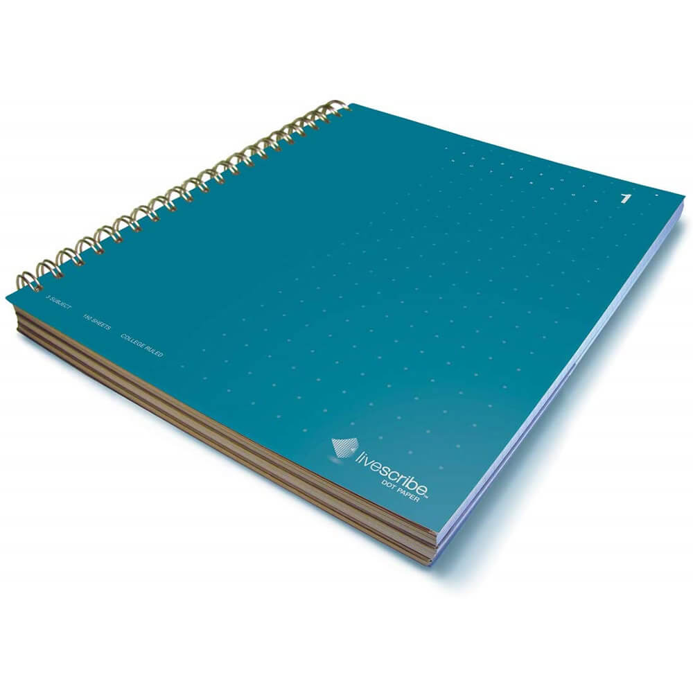 Livescribe 3-Subject Lined Notebook 8.5 x 11 150 Pages Blue ANA-00024